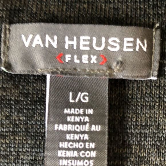 NEW Van Heusen Flex Classic Fit Large Men's Polo Shirt Long Sleeve  Grey - Picture 11 of 15